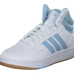 Damen adidas Sneakers<Hoops 3.0 MID W, Sneakers High, Damen, white/clear sky/gum