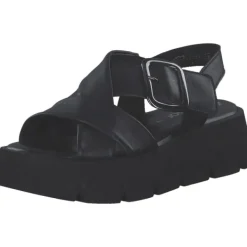 Damen Gabor fashion Sandaletten<Gabor 64.752, Keilsandaletten, Damen, schwarz (uni)