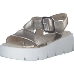 Damen Gabor fashion Sandaletten<Gabor 64.752, Keilsandaletten, Damen, puder (weiss)