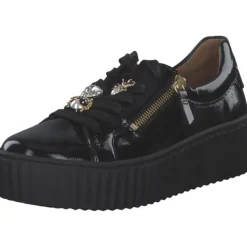 Damen Gabor fashion Klassische- & Business Schuhe<Gabor 53.201.97, Schnürschuhe, Damen, schwarz (gold)