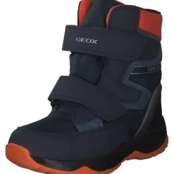 Kinder Geox Stiefel<J26FSB, Stiefeletten (Kinder), Kinder, NAVY/ORANGE