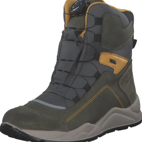 Kinder IMAC Stiefel<681689-00930/038, Winterstiefel, Kinder, waldgrün/ockergelb