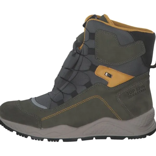 Kinder IMAC Stiefel<681689-00930/038, Winterstiefel, Kinder, waldgrün/ockergelb