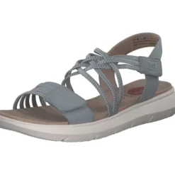 Damen Jana Shoes Sandaletten<28766, Keilsandaletten, Damen, Blau (Denim)