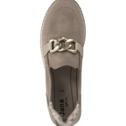 Damen Jana Shoes Slipper<24766, Mokassins, Damen, Beige