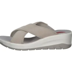 Damen Jana Shoes Pantoletten & Badeschuhe<27260, Plateau-Pantoletten, Damen, LT.GREY