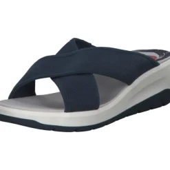 Damen Jana Shoes Pantoletten & Badeschuhe<27260, Plateau-Pantoletten, Damen, navy