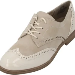 Damen Jana Shoes Klassische- & Business Schuhe<23260, Schnürschuhe, Damen, Beige