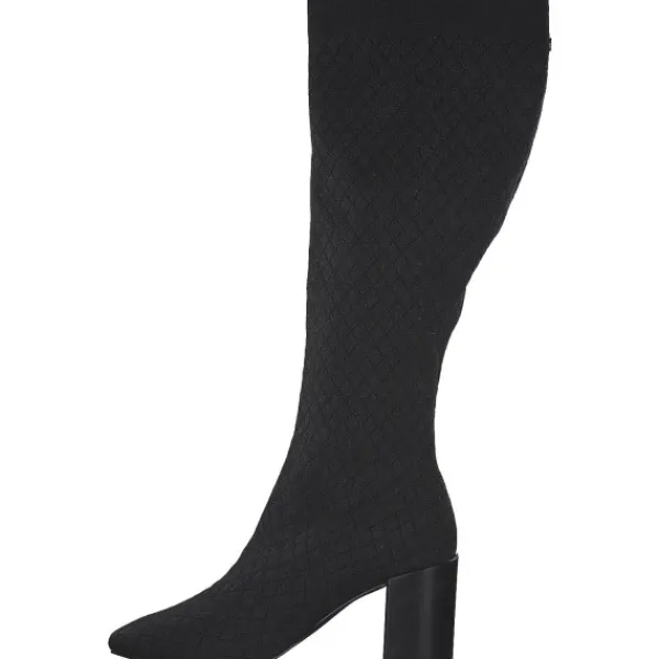 Damen La Strada Stiefel<2223635-4500 OVERKNEE BOOT, Stiefel, Damen, BLACK /SILVER KNITTED