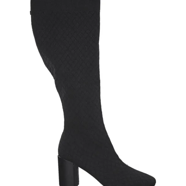 Damen La Strada Stiefel<2223635-4500 OVERKNEE BOOT, Stiefel, Damen, BLACK /SILVER KNITTED