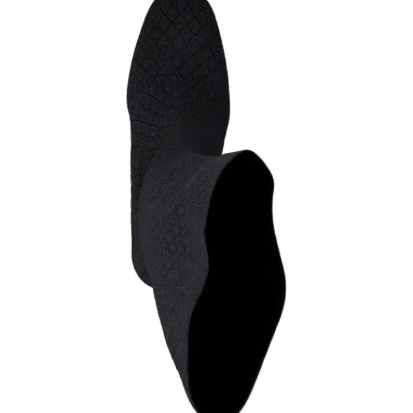 Damen La Strada Stiefel<2223635-4500 OVERKNEE BOOT, Stiefel, Damen, BLACK /SILVER KNITTED