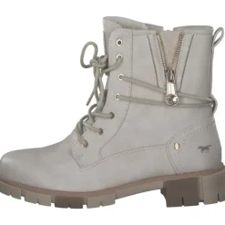 Damen Mustang Stiefel<1443602-243, Schnürstiefel, Damen, Beige (Ivory)
