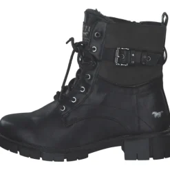 Damen Mustang Stiefel<1443601-9, Schnürstiefel, Damen, Schwarz