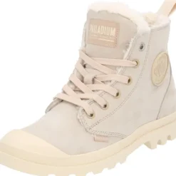 Damen Palladium Stiefel<95982, Schnürstiefeletten, Damen, Beige/Sand