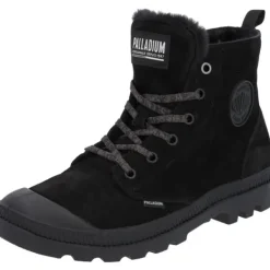 Damen Palladium Stiefel<95982, Schnürstiefeletten, Damen, Schwarz
