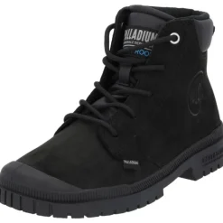 Damen Palladium Stiefel<77891, Schnürstiefeletten, Damen, Schwarz