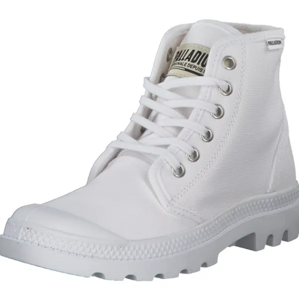 Damen Palladium Stiefel<75349, Stiefeletten, Damen, Weiß (White)