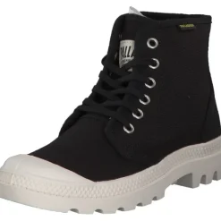 Damen Palladium Stiefel<75349, Stiefeletten, Damen, Schwarz (Black/Marshmallow)