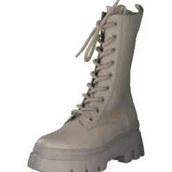 Damen Paul Green Stiefel<9090, Schnürstiefel, Damen, Beige