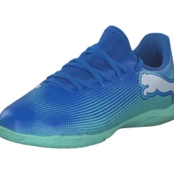 Kinder Puma Trainingschuhe<107952/001 Future 7 Play IT Jr., Sportschuhe, Kinder, HYPERLINK BLUE-MINT- WHITE