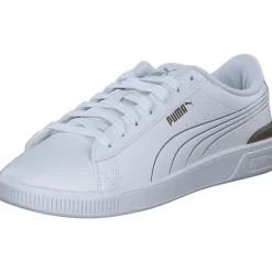 Damen Puma Klassische- & Business Schuhe<395085/001 Vikky v Metallic Shine , Schnürschuhe, Damen, WHITE- GOLD- SILVER