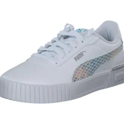 Damen Puma Klassische- & Business Schuhe<Carina 2.0 Mermaid Jr. 389742, Schnürschuhe, Damen, white/hero blue/ silv