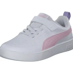 Kinder Puma Sneakers<Rickie AC PS 385836 W, Sneakers Low, Kinder, white-pearl pink-vivid vi