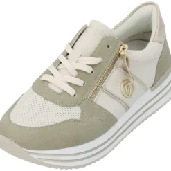 Damen Remonte Klassische- & Business Schuhe<D1327, Schnürschuhe, Damen, salbei/offwhite/muschel/offwhi