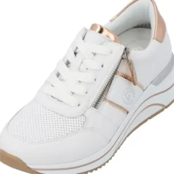Damen Remonte Klassische- & Business Schuhe<D0T04, Schnürschuhe, Damen, weiss/weiss/kupfer