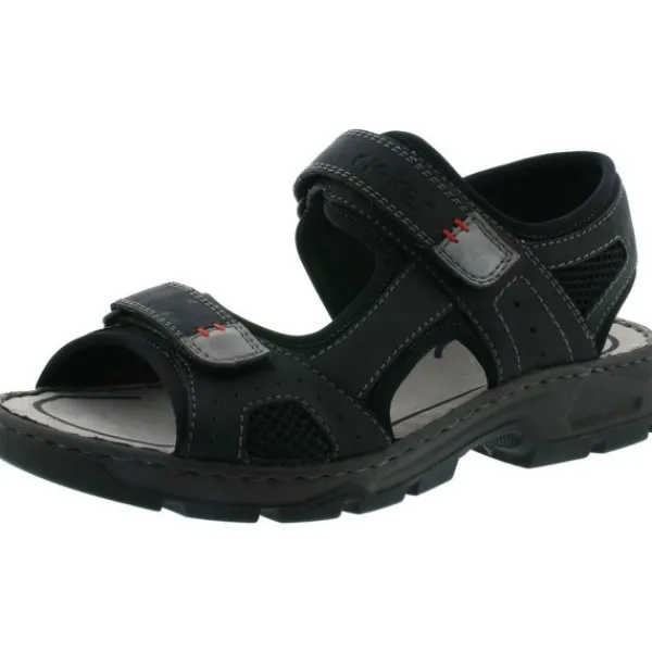 Herren Rieker Sandalen<26156, Outdoorsandalen, Herren, Schwarz (Schwarz/Grigio)