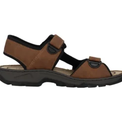 Herren Rieker Sandalen<26156, Outdoorsandalen, Herren, Braun (Mandel/Schwarz)
