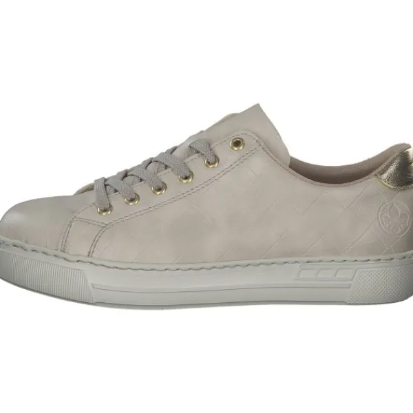 Damen Rieker Klassische- & Business Schuhe<L9800, Schnürschuhe, Damen, ivory/lightgold