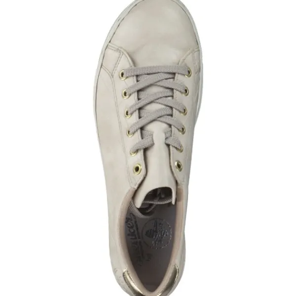 Damen Rieker Klassische- & Business Schuhe<L9800, Schnürschuhe, Damen, ivory/lightgold