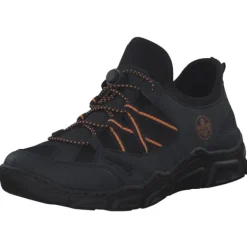 Damen Rieker Klassische- & Business Schuhe|Klassische- & Business Schuhe<L0656, Schnürschuhe, pazifik/pazifik/schwarz