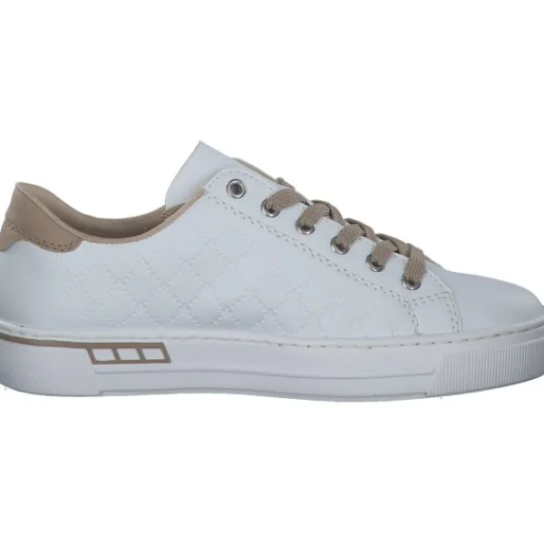 Damen Rieker Klassische- & Business Schuhe<L88W2, Schnürschuhe, Damen, weiss/Rosa/Beige