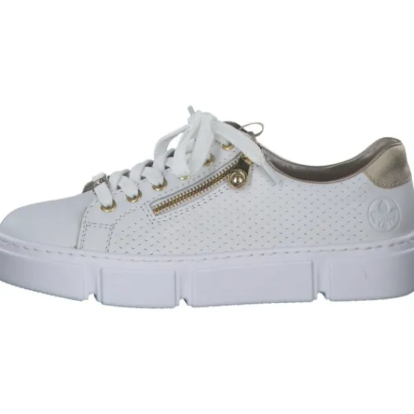 Damen Rieker Klassische- & Business Schuhe<N5932, Schnürschuhe, Damen, hartweiss/muschel