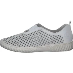 Damen Rieker Slipper<N0965, Slipper, Damen, weiss/cement