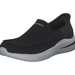 Herren Skechers Slipper<210604 BLK Delson 3.0 Slip ins, Slipper, Herren, Schwarz