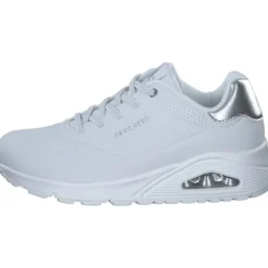 Damen Skechers Klassische- & Business Schuhe<155196, Schnürschuhe, Damen, WHITE/SILVER