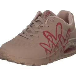 Damen Skechers Klassische- & Business Schuhe<177980, Schnürschuhe, Damen, natural/red