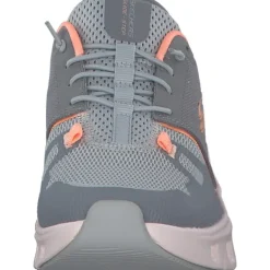Damen Skechers Sneakers<150420, Slip-On-Sneaker, Damen, gray mesh / orange trim