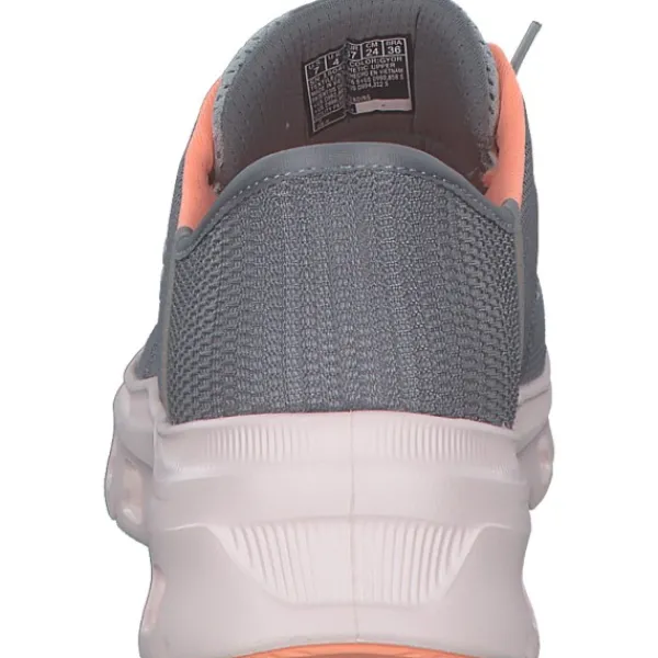 Damen Skechers Sneakers<150420, Slip-On-Sneaker, Damen, gray mesh / orange trim
