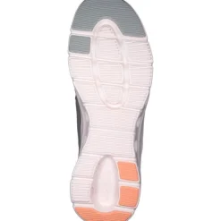 Damen Skechers Sneakers<150420, Slip-On-Sneaker, Damen, gray mesh / orange trim