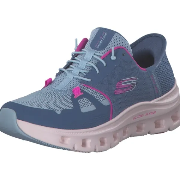 Damen Skechers Sneakers<150420, Slip-On-Sneaker, Damen, slate mesh / pink trim