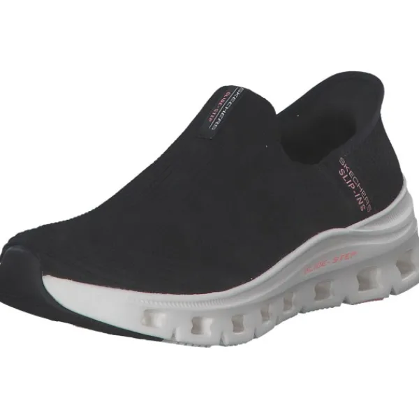 Damen Skechers Sneakers<150422, Slip-On-Sneaker, Damen, BLACK KNIT / PINK TRIM