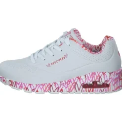 Damen Skechers Sneakers<155506, Sneakers Low, Damen, WRPK white/red/pink