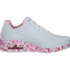 Damen Skechers Sneakers<155506, Sneakers Low, Damen, WRPK white/red/pink