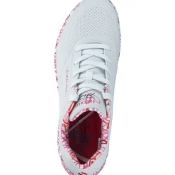 Damen Skechers Sneakers<155506, Sneakers Low, Damen, WRPK white/red/pink