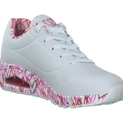 Damen Skechers Sneakers<155506, Sneakers Low, Damen, WRPK white/red/pink