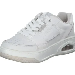 Damen Skechers Klassische- & Business Schuhe<177710 WHT Uno Courted Style, Schnürschuhe, Damen, Weiß